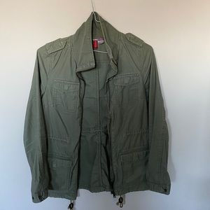 Army green utility jacket